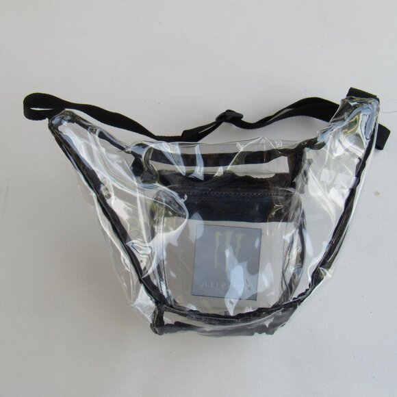 NEW Monster Energy Black Hat Cap and Clear Fanny Pack Waist Bag Bandana Set - Picture 10 of 15